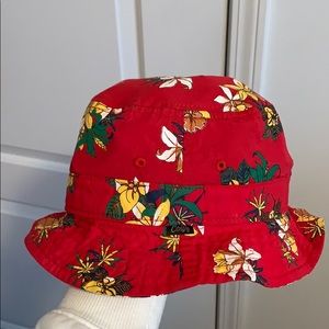 Obey Floral Red Bucket Hat